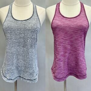 Set of 2 Lululemon Long Distance Running Racerback Tank Tops Size‎ 6/8